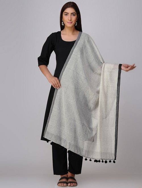 Breakeven White Dupatta