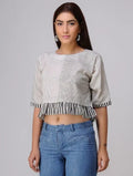 Micro White Crop Top - BANANA labs
