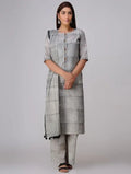 Haze Boxy White Kurta - BANANA labs