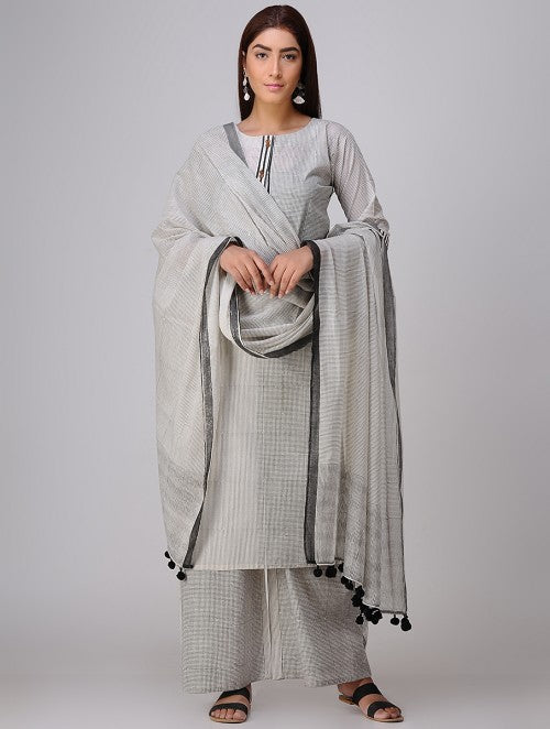 Micro White Kurta