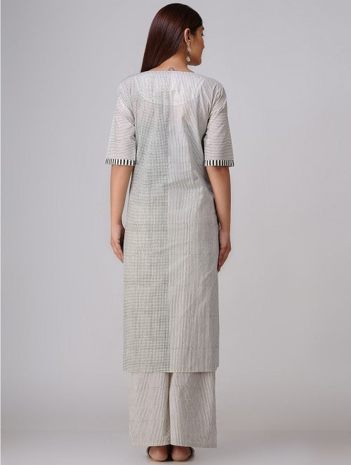 Micro White Kurta