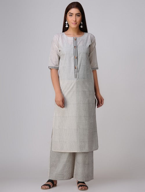 Micro White Kurta