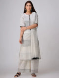 Micro Boundary White Kurta - BANANA labs
