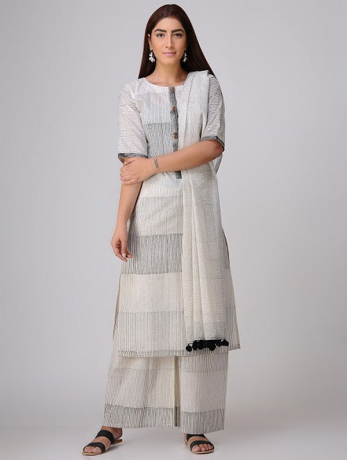 Micro Boundary White Kurta