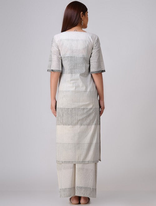 Micro Boundary White Kurta