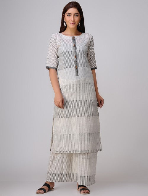 Micro Boundary White Kurta